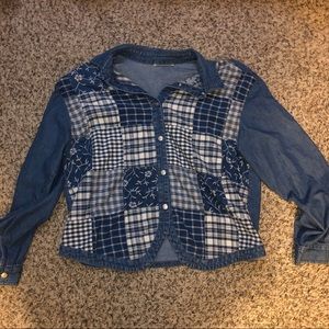 Patterned Vintage chambray Button UO